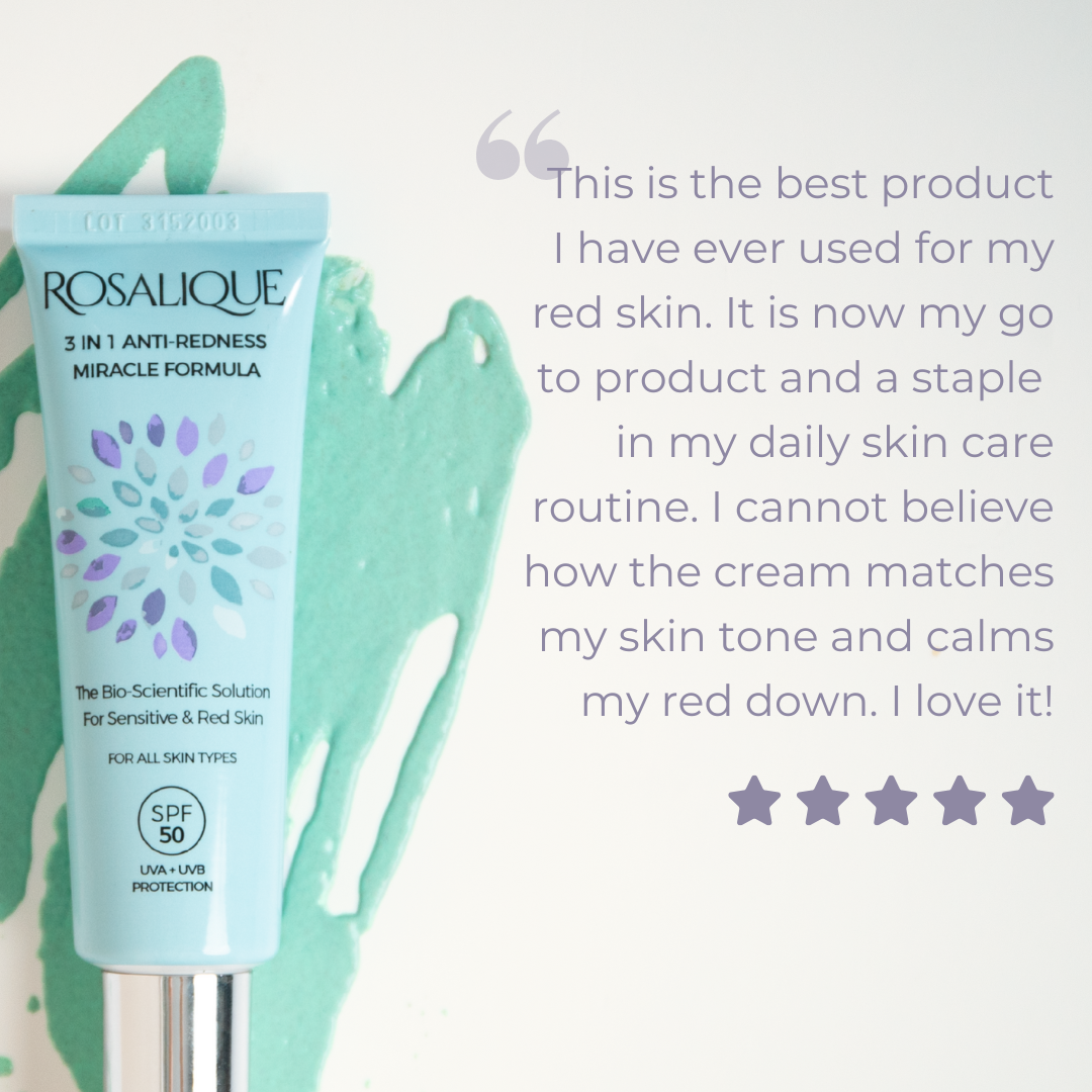 Rosalique 3 in 1 Anti-Redness Miracle Formula SPF50 | Rosalique USA